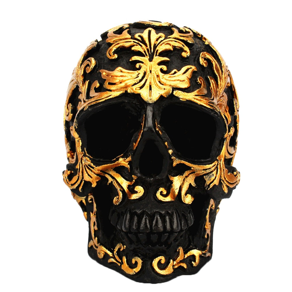 Golden Skull Decoration, Creative Halloween Prop