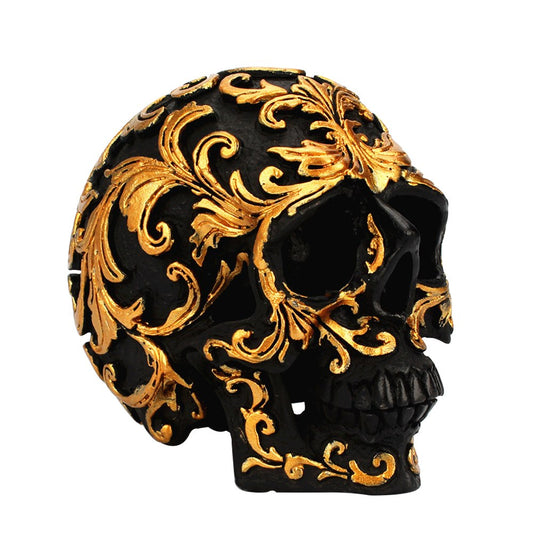 Golden Skull Decoration, Creative Halloween Prop