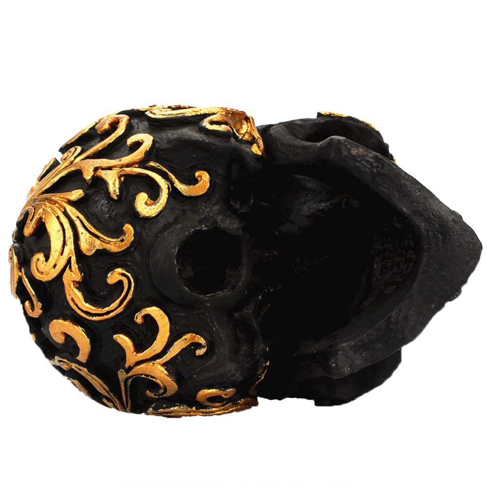 Golden Skull Decoration, Creative Halloween Prop
