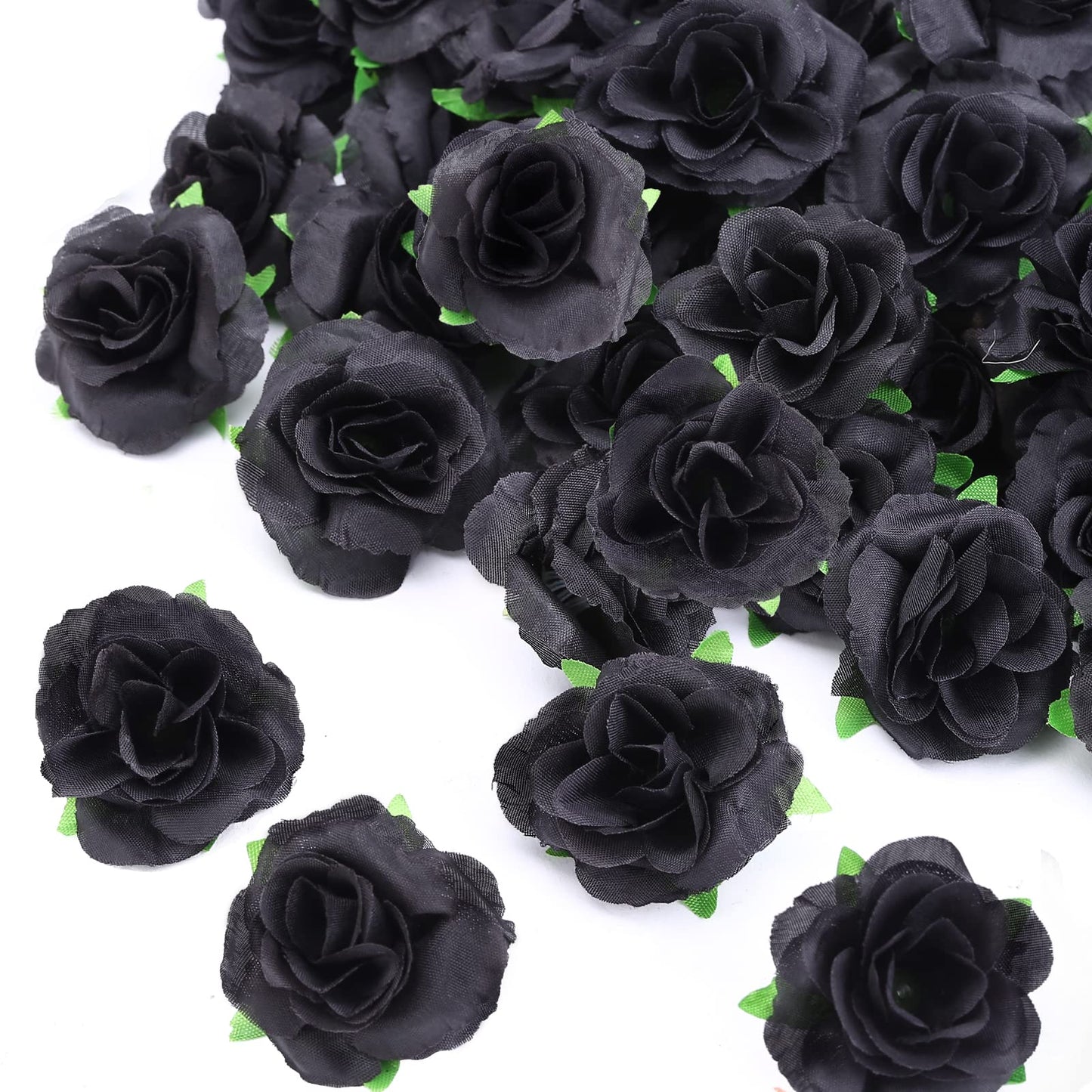 Yinsun 50pcs Mini Rose Artificial Flower Heads 1.57” Real Looking Silk Rose for DIY Craft Halloween Party Decoration Home Decor