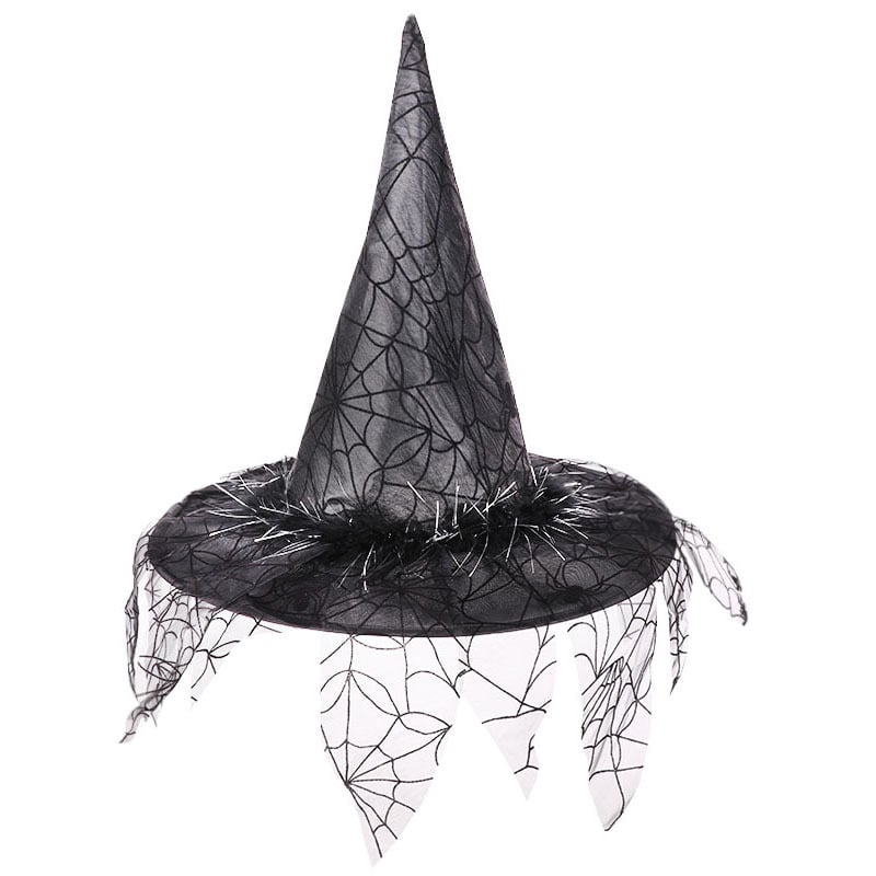 Halloween Witch Hat Mesh Decoration Props