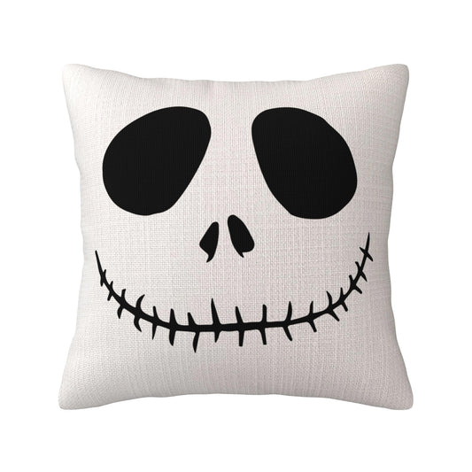Qilerongrong Funny Halloween Throw Pillow Cover Double-Sided Printing Cushion Case Linen Square Soft Zipper Pillowcase Farmhouse Holiday Decoration for Living Room Bedroom Bed Sofa 22"X 22"