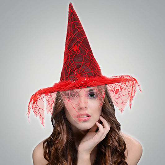 Halloween Witch Hat Mesh Decoration Props